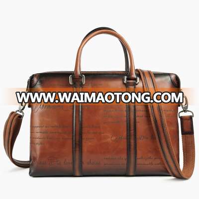 leather laptop briefcase/ tablet shoulder bag/ briefcases for macbook