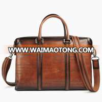 Minandio 2016 custom gift handmade men laptop computer genuine leather bag